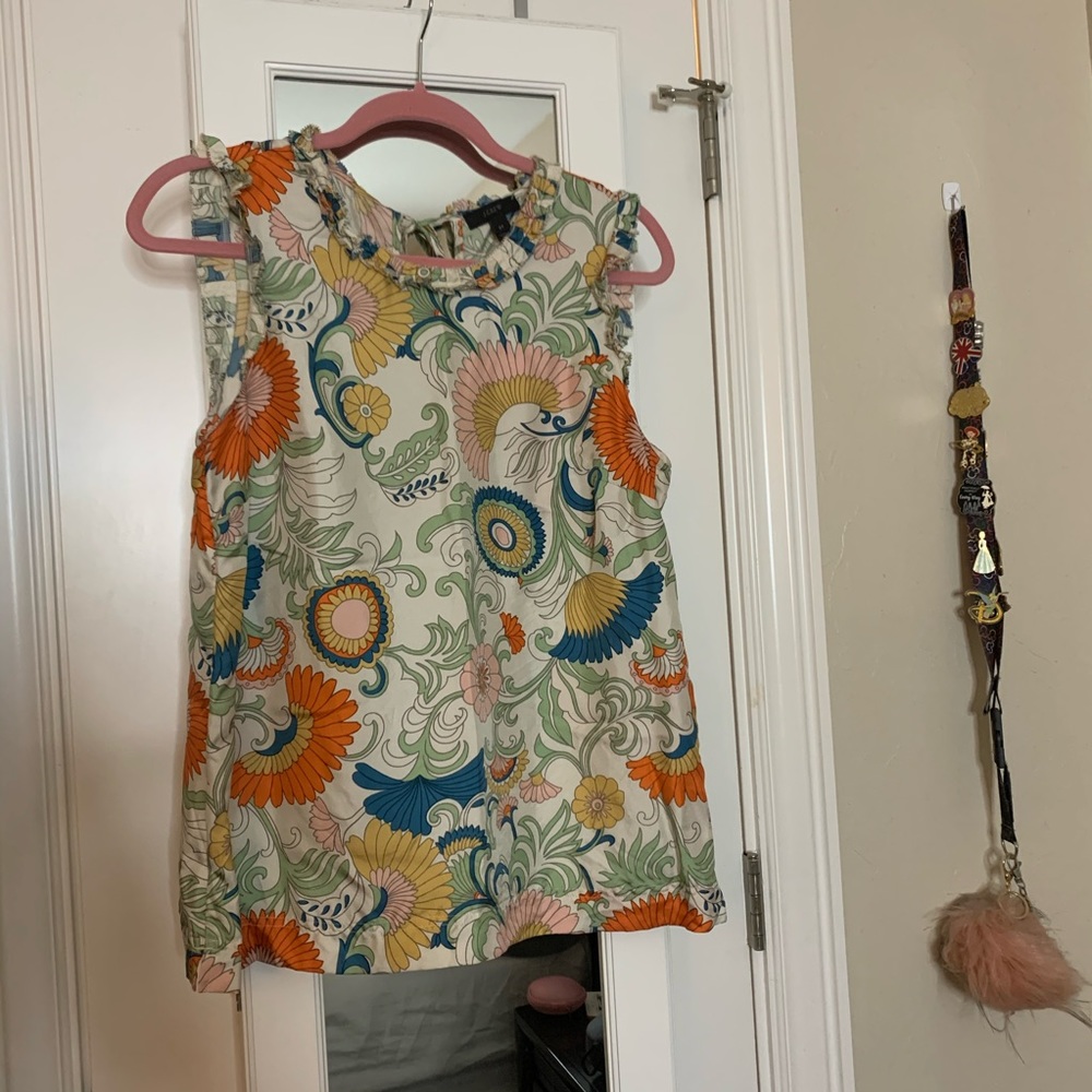 Silk Paisley J. Crew Tank Top